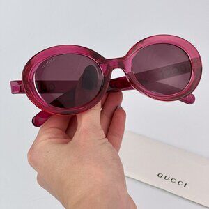 Gucci GG1722SA 004 BRAND NEW Sunglasses Transparent Red Burgundy Violet Unisex